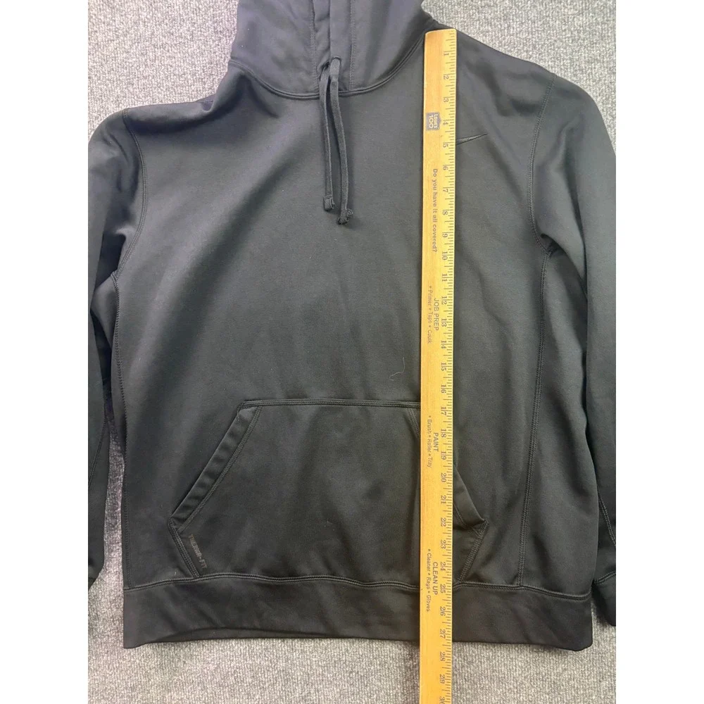 Nike Therma-FIT Hoodie Mens Large Black Pullover Swoosh Athletic Sweatshirt